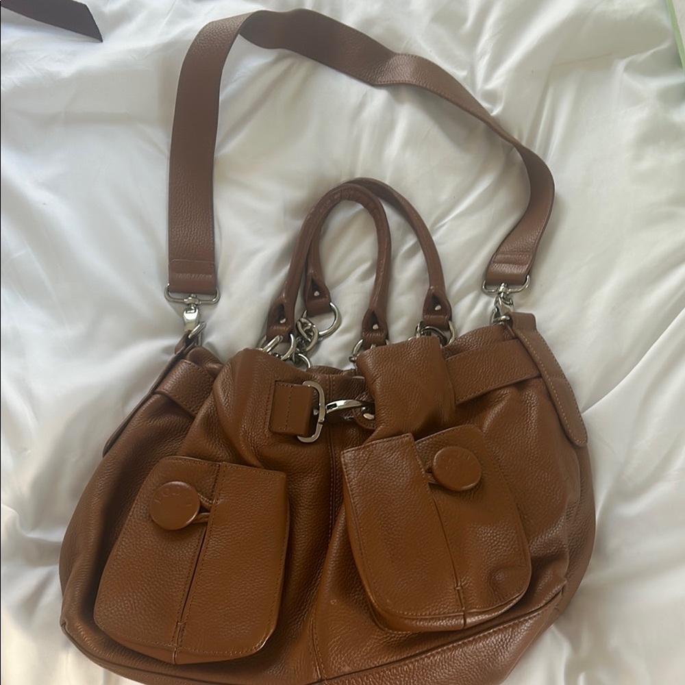 Elegant Brown Leather Handbag